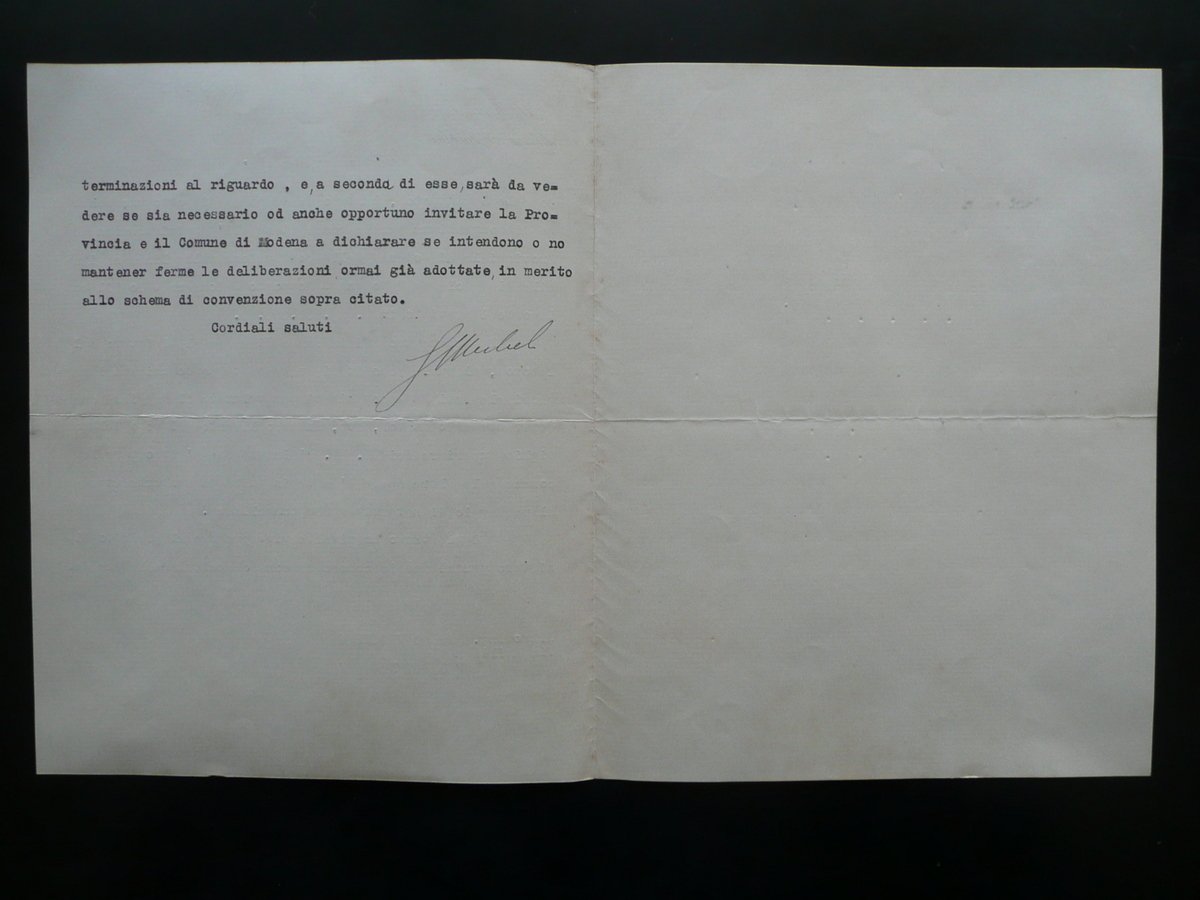 Autografo Giuseppe Micheli Firma Lettera Roma 1921 Linea Navigabile Po …