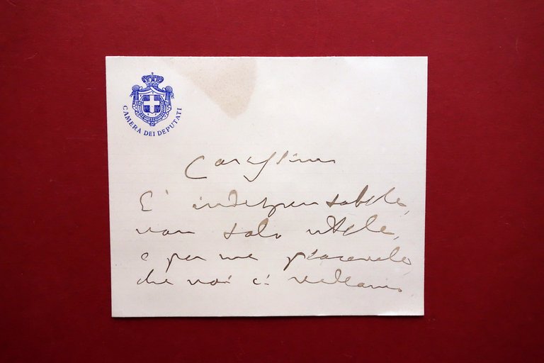 Autografo Giuseppe Sanarelli Igienista Politico Biglietto Monte San Savino '900 | Immagine Gallery 2