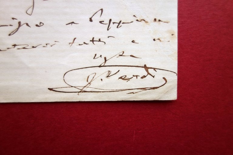 Autografo Giuseppe Verdi Lettera 29/5/1879 Compositore Musica Lirica Molto Raro