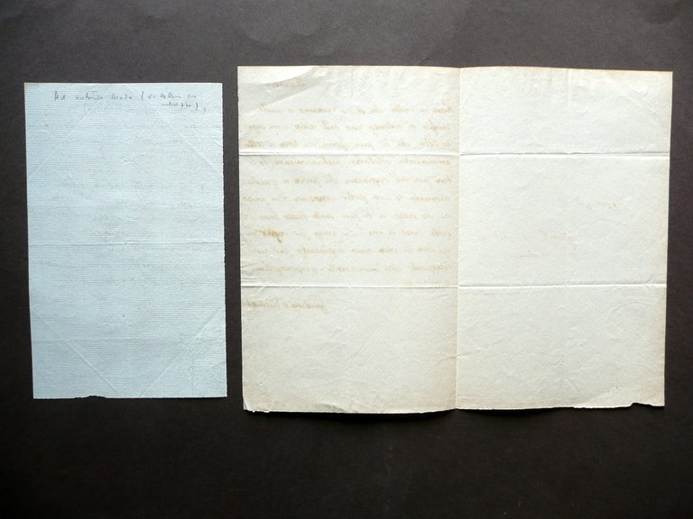 Autografo Giustina Renier Michiel Due Lettere B. Gamba A. Diedo …