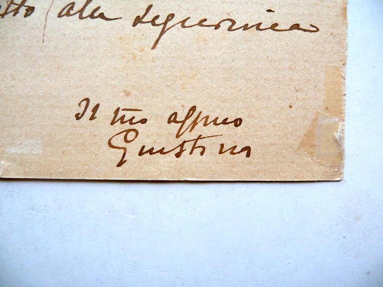 Autografo Giustino Ferri Lettera Picinisco Frosinone 31/3/1902 Capitan Fracassa