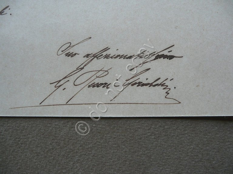 Autografo Guglielmo Pecori Giraldi Biglietto Lettera Mulas Amela Sassari 1922
