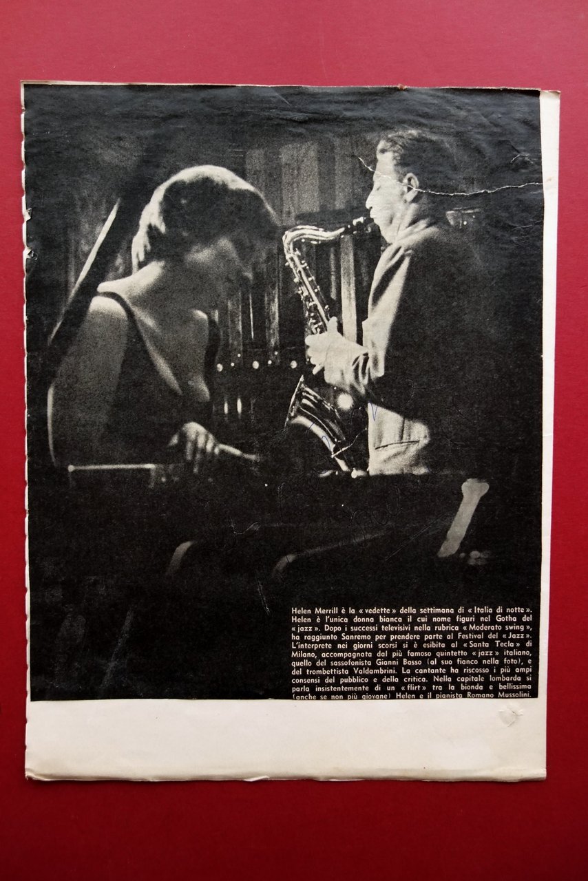 Autografo Helen Merrill Cantante Jazz Anni '60 Santa Tecla Milano … | Immagine principale