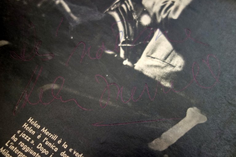 Autografo Helen Merrill Cantante Jazz Anni '60 Santa Tecla Milano … | Immagine Gallery 2