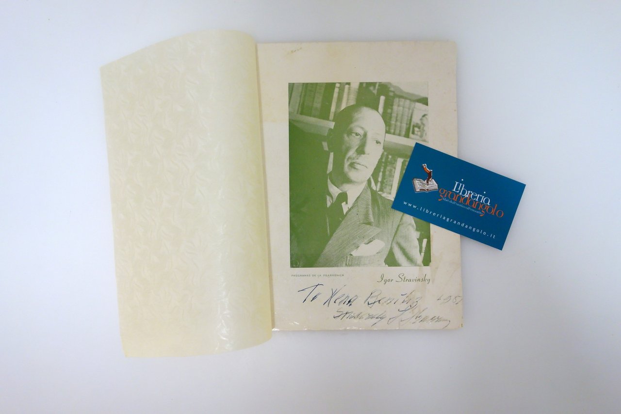 Autografo Igor Stravinsky Fotografia con Dedica e Firma 1962 Compositore … | Immagine principale