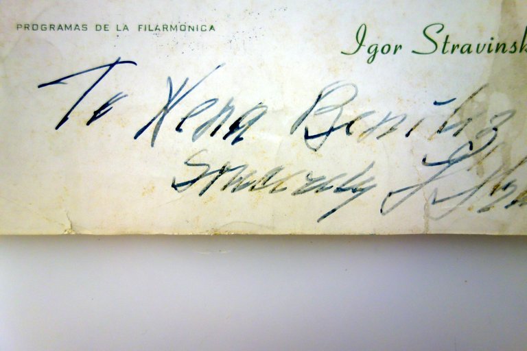 Autografo Igor Stravinsky Fotografia con Dedica e Firma 1962 Compositore … | Immagine Gallery 3