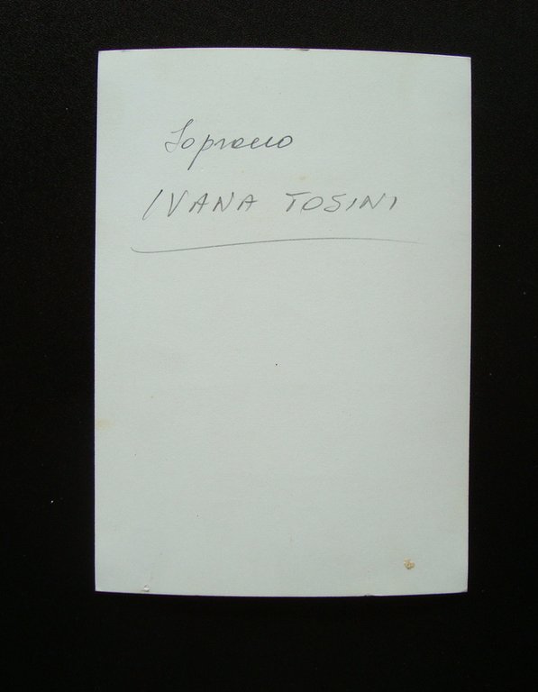 Autografo Ivana Tosini Soprano 1961 Foto Vellani Lirica | Immagine Gallery 2