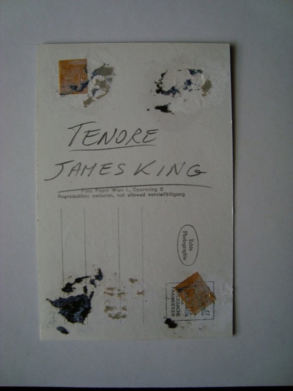 Autografo James King Tenore Foto Fayer Vienna Teatro