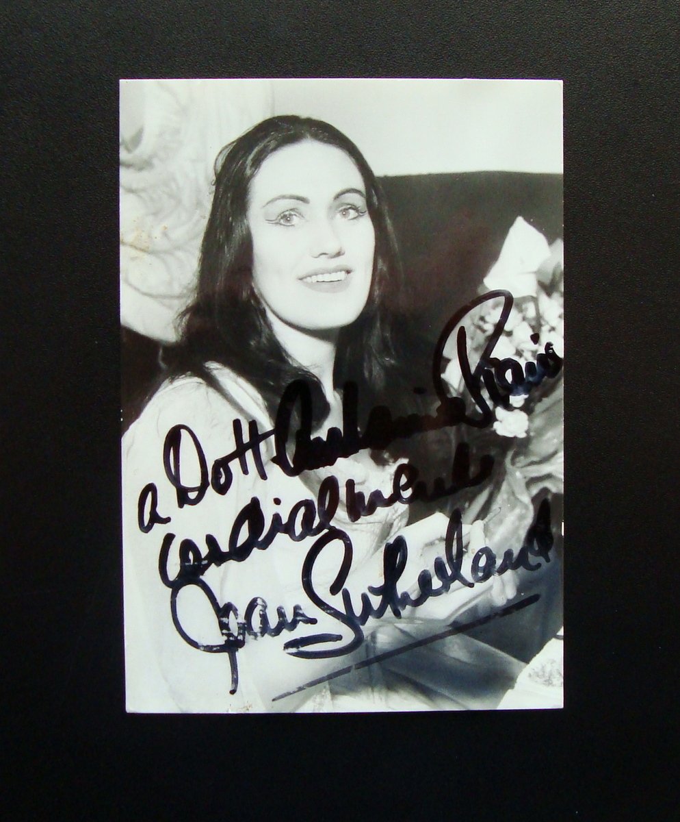 Autografo Joan Sutherland soprano Teatro