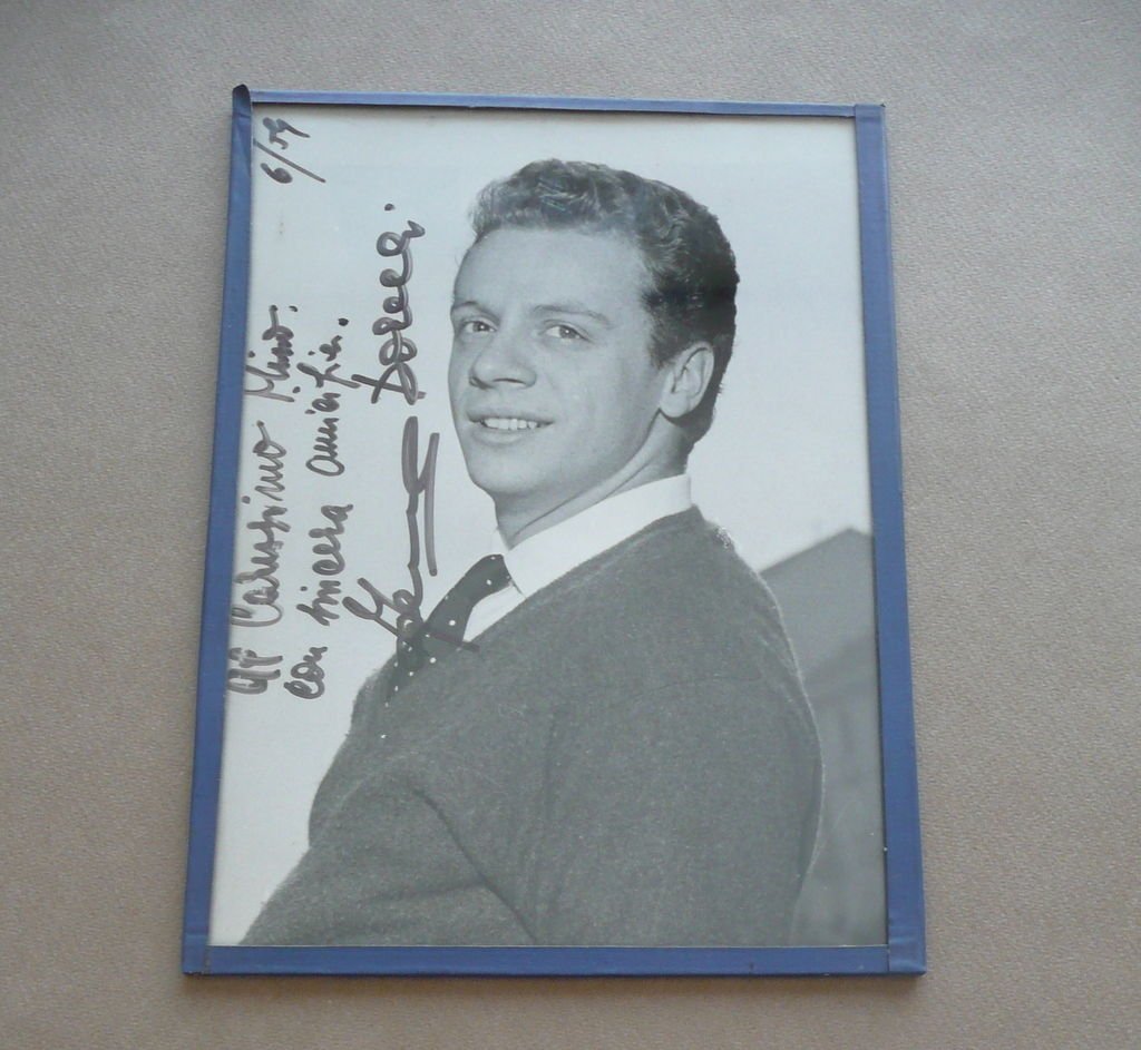 Autografo Johnny Dorelli Giorgio Domenico Guidi Fotografia Originale 1959 Musica