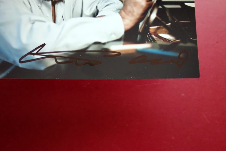 Autografo Krysztof Penderecki Fotografia Firma Compositore Musica Contemporanea