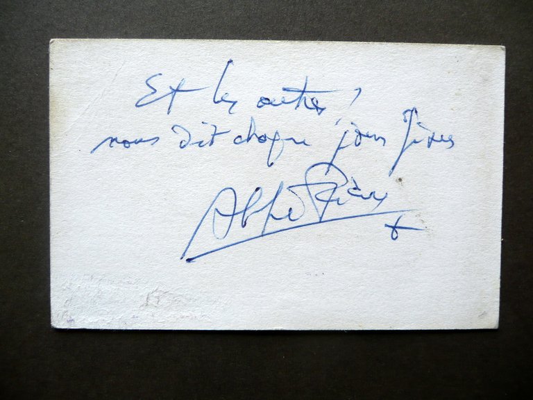 Autografo L'AbbË Pierre Henri Antoine Groues Pensiero Firma Lione Religione