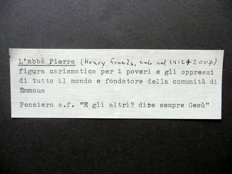 Autografo L'AbbË Pierre Henri Antoine Groues Pensiero Firma Lione Religione