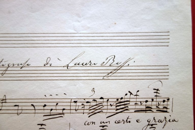 Autografo Lauro Rossi Pagina di Spartito Cleopatra Firme Cremona 15/11/1884 … | Immagine Gallery 2