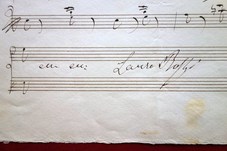 Autografo Lauro Rossi Pagina di Spartito Cleopatra Firme Cremona 15/11/1884 … | Immagine Gallery 3