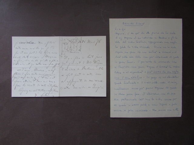 Autografo Lettera Edoardo SchurÈ Strasburgo Poeta Mistico Scrittore Wagner 1896