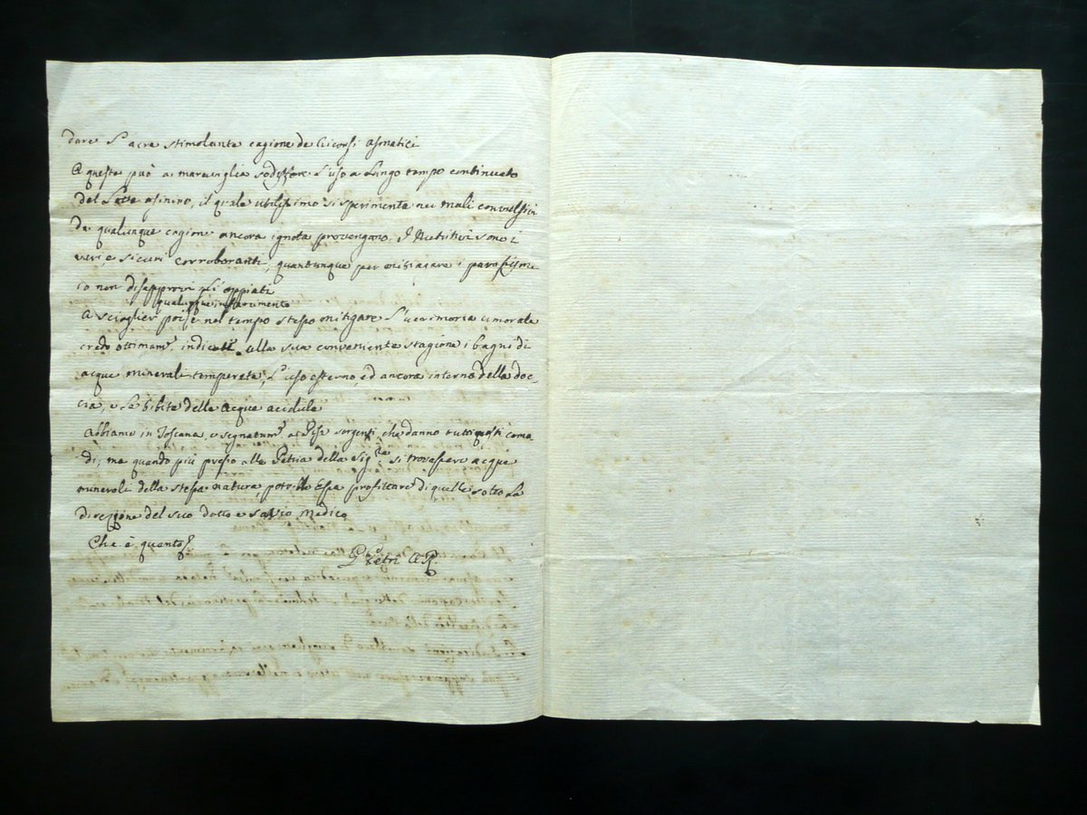 Autografo Lettera Giuseppe Petri Medicina Diagnosi Terapia Nobildonna Primo '800