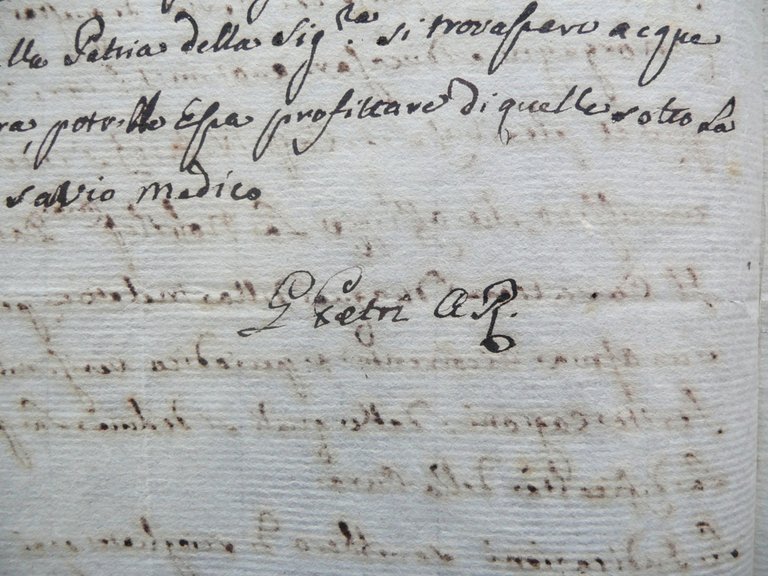 Autografo Lettera Giuseppe Petri Medicina Diagnosi Terapia Nobildonna Primo '800