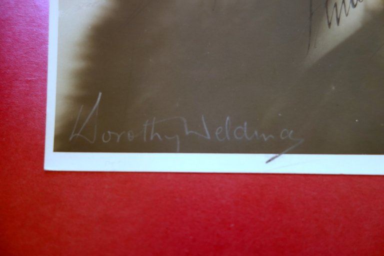 Autografo Lina Pagliughi Fotografia Firma Dorothy Welding Australia Musica