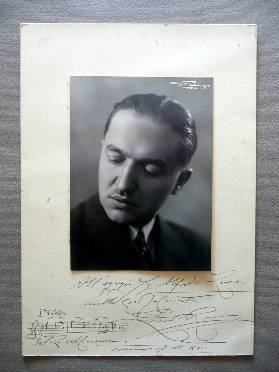 Autografo Lodovico Rocco Fotografia Compositore Torino Rigo Musicale 1939 Musica