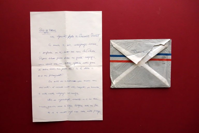 Autografo Lorenzo Mossa Lettera Condoglianze Donati Modena 1950 Sassari Giurista