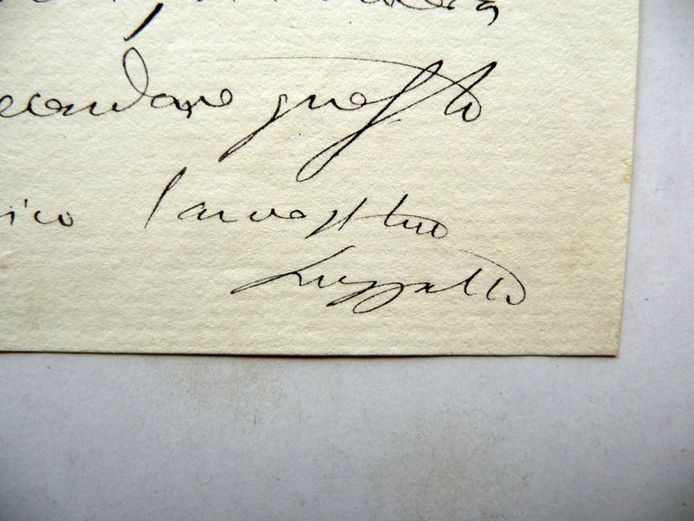 Autografo Luigi Luzzatti Lettera Busta Londra Ministro del Tesoro di …