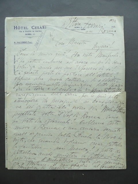 Autografo Mancini Architettura Pietrasanta Castello Zoagli Sem Benell Roma 1927