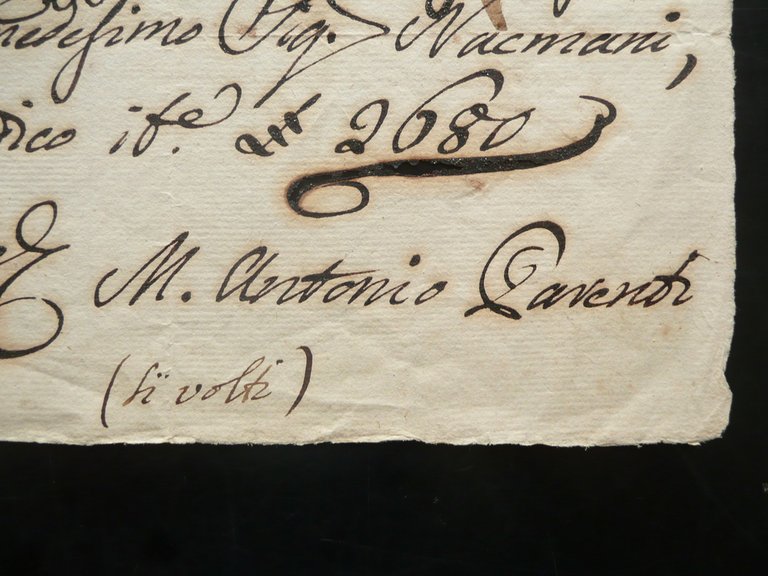 Autografo Marco Antonio Parenti Ricevute 1843-45 Pavullo Montecuccolo Due Firme