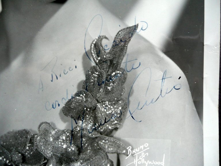 Autografo Maria Curtis Verna Soprano Grande Fotografia Bruno Hollywood Anni … | Immagine Gallery 2