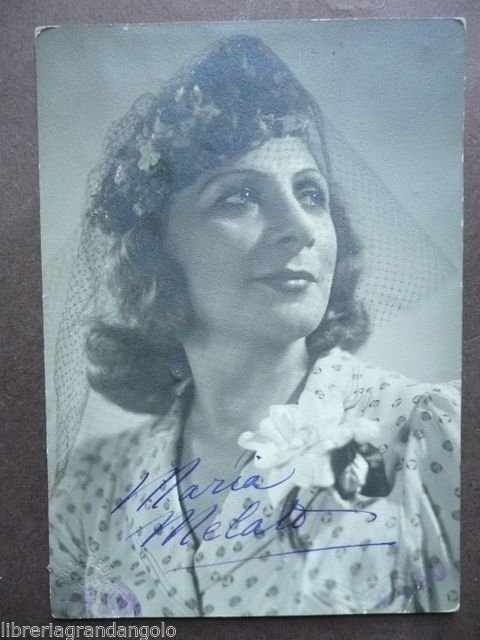 Autografo Maria Melato Fotografia Villoresi Roma 1930 Teatro Attrice Prosa | Immagine principale