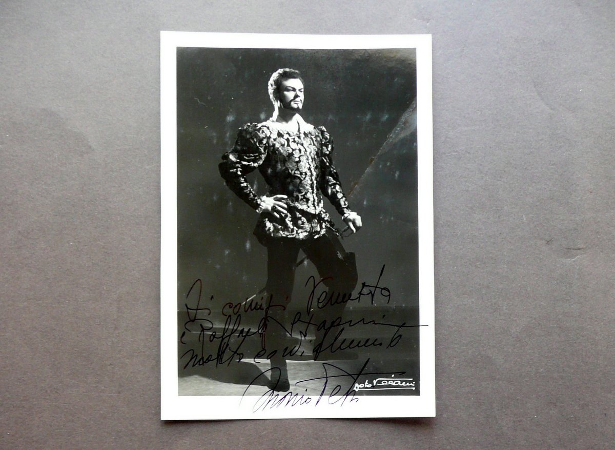 Autografo Mario Petri Fotografia Baritono Basso Don Giovanni Villani 1953 …