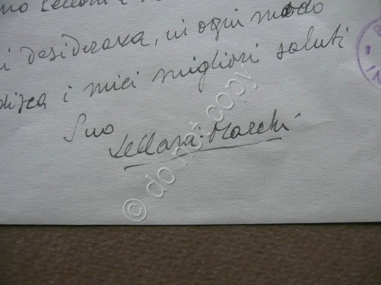 Autografo Mario Vellani Marchi Pittura Lettera Burano 1968 Gastronomia Abitanti