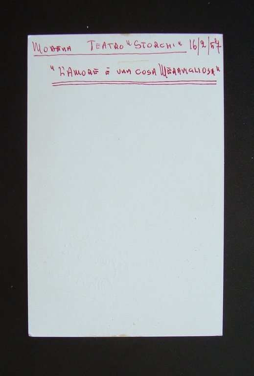 Autografo Marisa Del Frate cantante attrice Cetra Teatro Storchi 1957 …