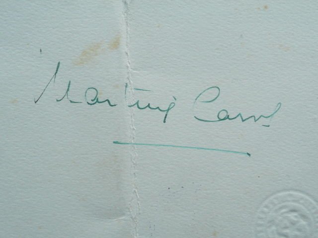 Autografo Martine Carol Invito Veglione Stampa Castello Estense Ferrara 1956
