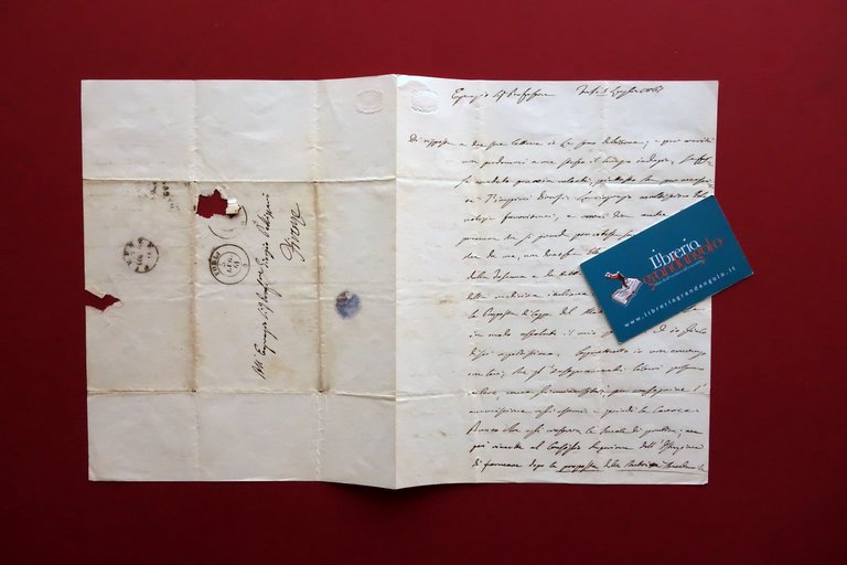 Autografo Maurizio Bufalini Lettera ForlÏ 5 Luglio 1867 Pellizzari Firenze