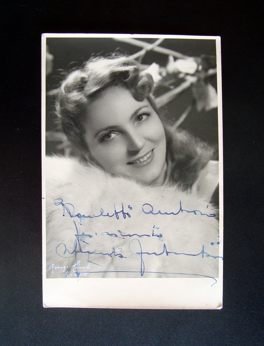 Autografo Mercedes Fortunati Soprano Parma 1953 Francesca da Rimini Teatro