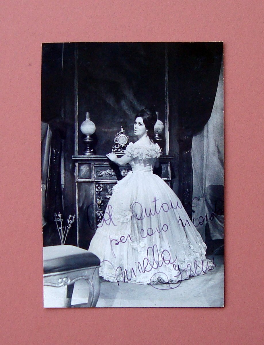 Autografo Mirella Freni Soprano Foto Melancon Metropolitan Opera NY Teatro