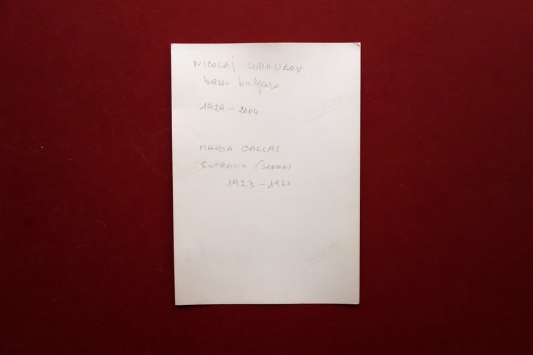 Autografo Nicolai Ghiaurov Medea Maria Callas Teatro alla Scala Foto …