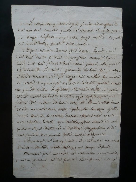 Autografo Padre Angelo Secchi Lettera Astronomia Ordigno Seconda Met‡ '800