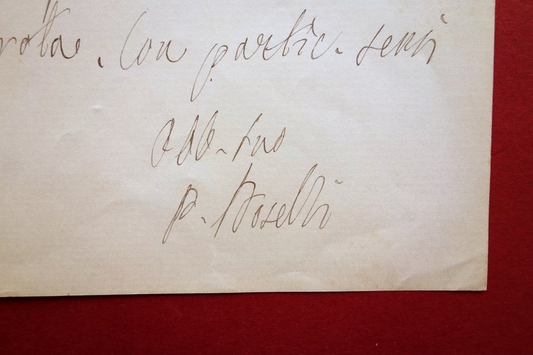 Autografo Paolo Boselli Lettera Camera Deputati Presidente del Consiglio 1908