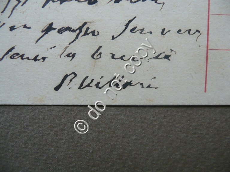 Autografo Pasquale Villari Cartolina Postale 1917 Storico Senatore Politica