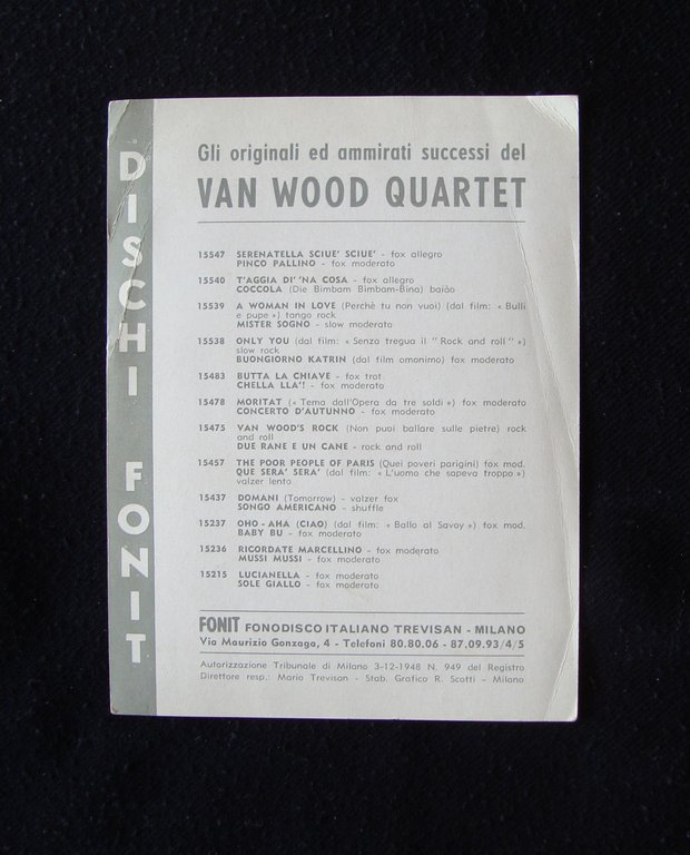 Autografo Peter Van Wood Chitarrista Astrologo Foto Luxardo