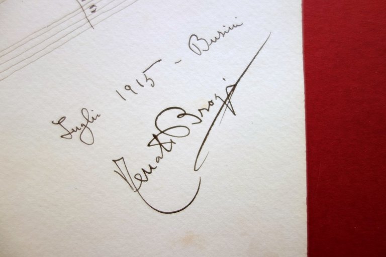 Autografo Renato Brogi Rigo Musicale Un Ricordo Luglio 1915 Busini … | Immagine Gallery 2