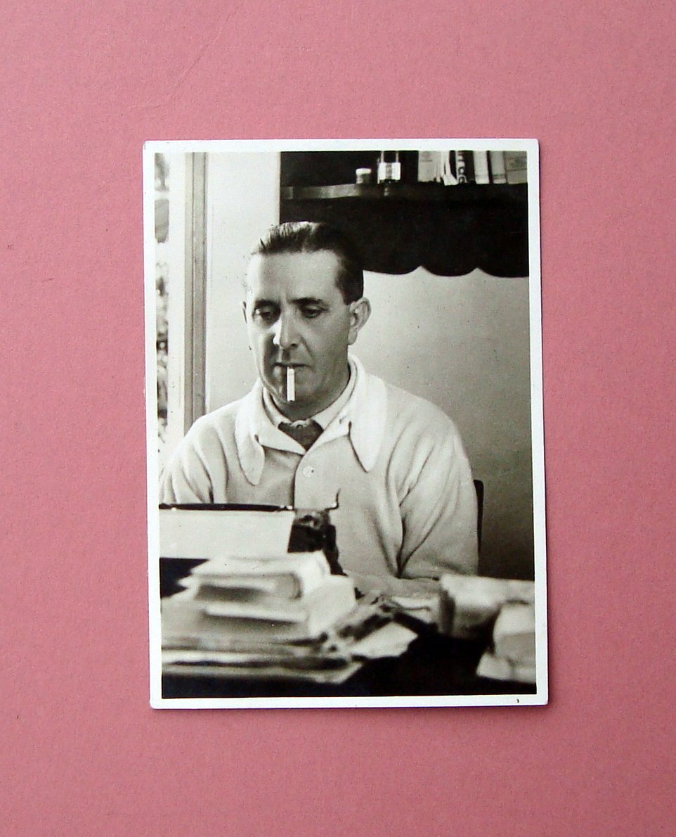 Autografo Salvator Gotta scrittore foto cartolina 1940