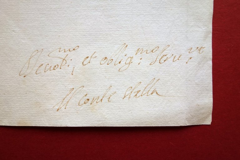 Autografo Stella Rocco Conte Nobile Lettera Vienna 1714 Modugno Militare | Immagine Gallery 2