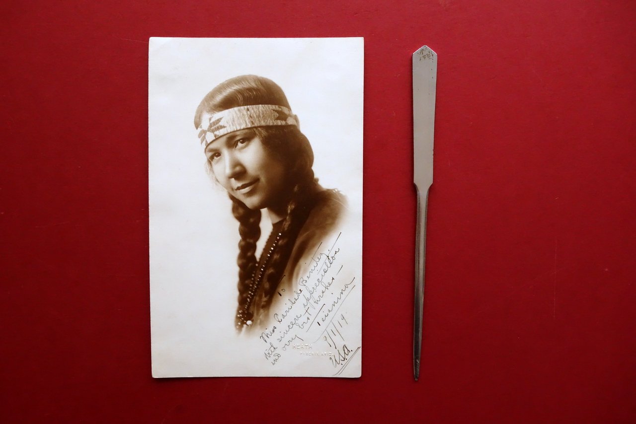 Autografo Tsianina Redfeather Blackstone Lirica Nativi Americani USA Heath 1919