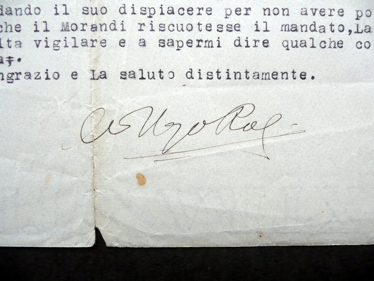 Autografo Ugo Roli Due Lettere Firma Modena 1932 Poeta Dialettale …
