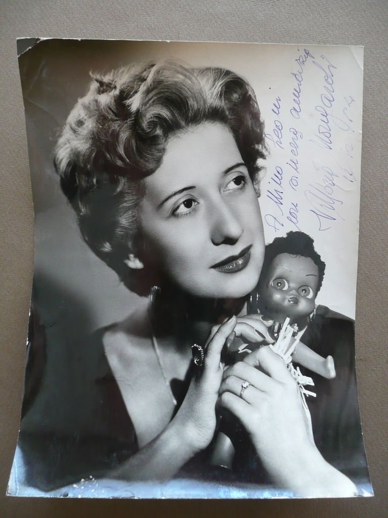 Autografo Vittoria Mongardi Fotografia Originale Luxardo 1954 Cantante Musica | Immagine principale