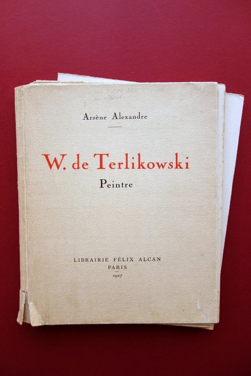 Autografo W. de Terlikowski Pittore Arte Catalogo Paris 1927 Pittura