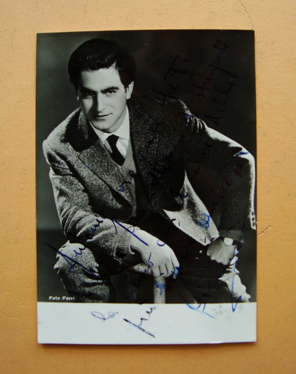 Autografo Wladimiro Ganzarolli Basso Baritono Foto Ferri Teatro | Immagine principale